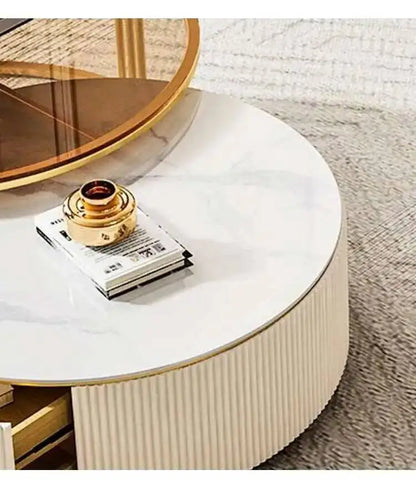 Mesa Nordic Luxury Glass Coffee Tables Living Effect Room Korea Marble Beautiful Cute Side Table De Centro De Sala Furniture