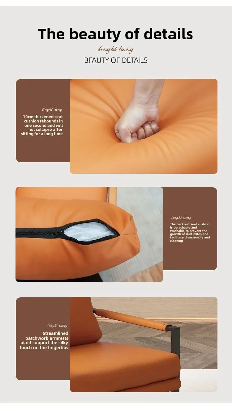 Nordic lazy sofa light luxury sales single wrought iron leisure chair balcony negotiation bedroom living room minimalist sofa