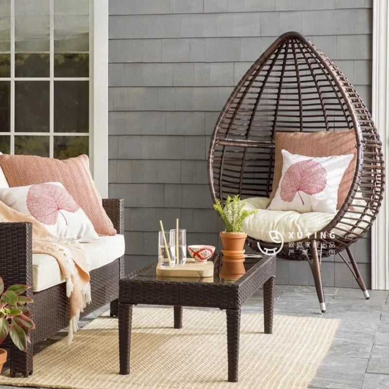 Internet celebrity swing outdoor balcony lazy hanging chair rattan nest cradle