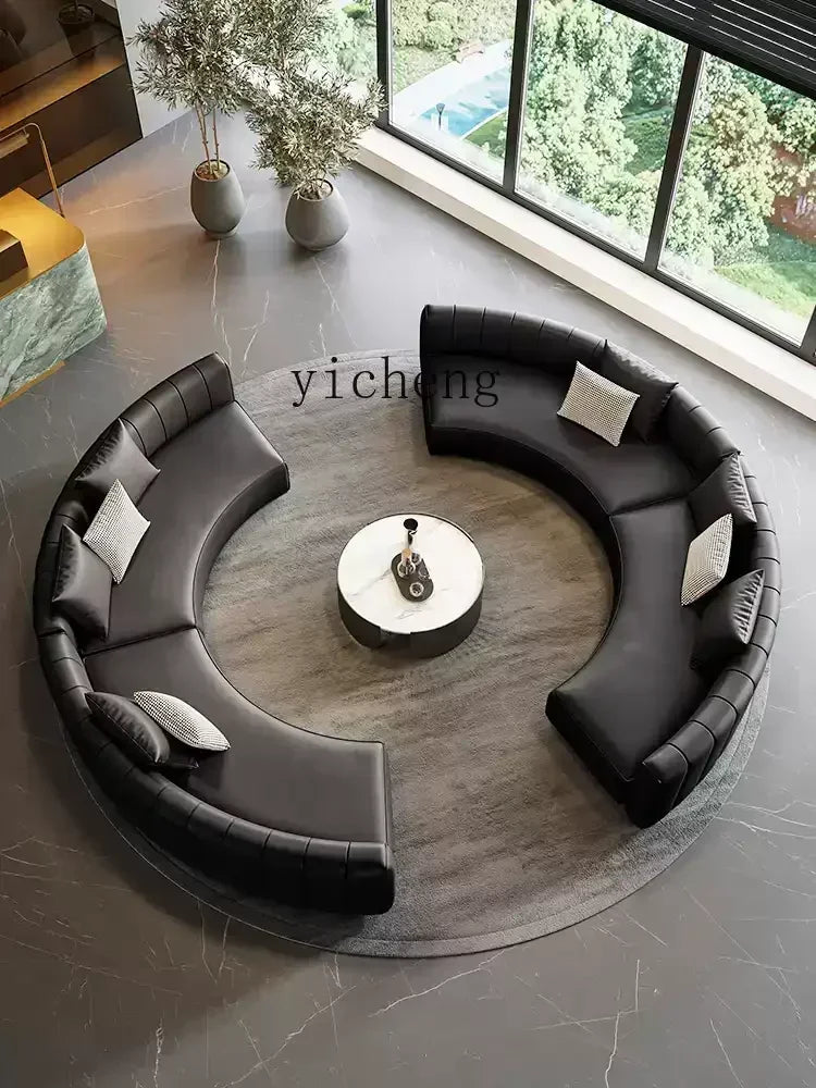 lobby curved sofa light luxury sales office negotiation beauty salon club reception lounge area sofa combination
