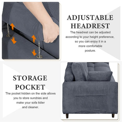 121" Modular Sectional Sofa Couch L Shaped Upholstered Sofa With Chaise Cushion Oversized 6 Seater Couches Sofas For Living Room