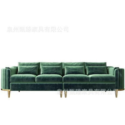 Light luxury fabric sofa simple modern large apartment living room coffee table combination