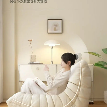 Double Caterpillar Suede Sofa Small Apartment Trendy Bedroom Single Lounging Area Lazy Living Room Tatami Inspired Cozy Design