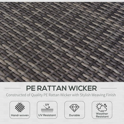 7pc PE Rattan Sectional Sofa All Weather Cushions Tempered Glass Tabletop Outdoor Patio Grey, Customized