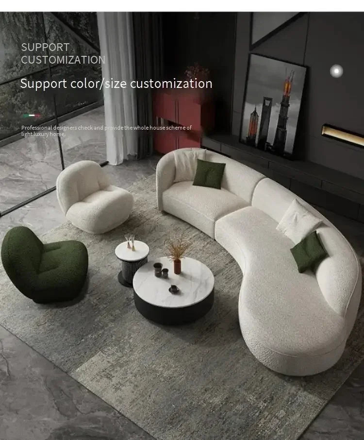High-quality Originality Ergonomic Sectional Living Room Sofas Nordic Luxury Apartment Relaxing Modern Relaxing Unique Furniture