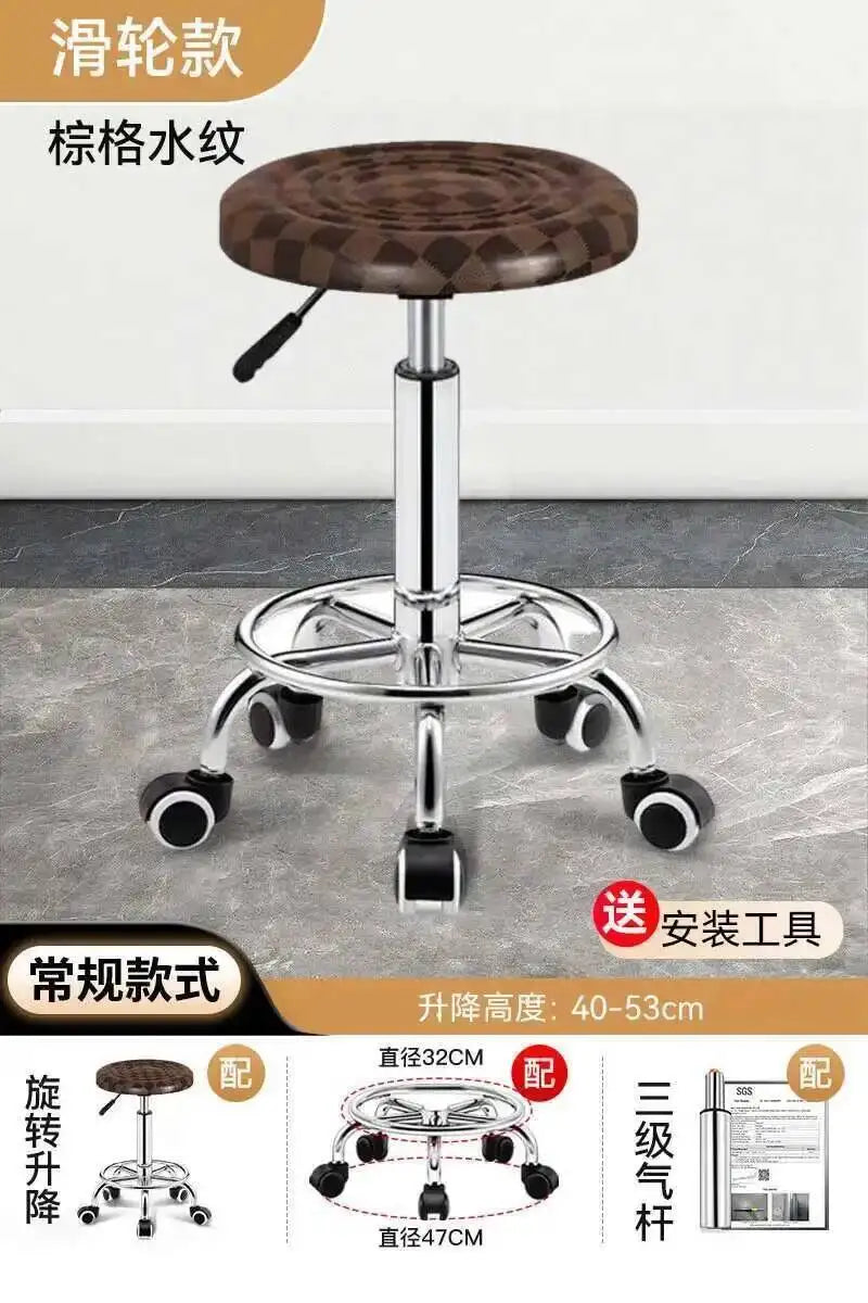 Vintage Bar Chairs Accent Modern Barber Adjustable Office Counter Bar Chairs Nordic High Taburete Silla Furniture YN50BC