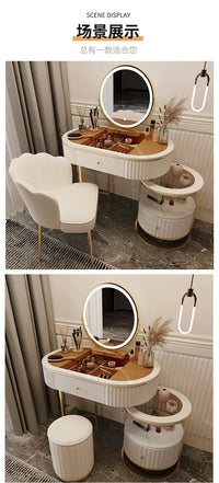 Luxury Charm Dressing Table Luxury Nordic Salon Drawer Nordic Dressing Table Mirror Chair Storage Coiffeuse Furniture Makeup