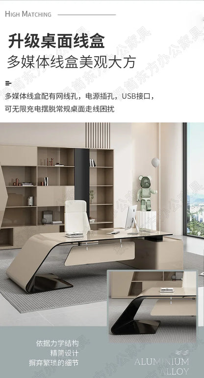 Luxury European Office Desk Wooden Study Computer Gaming Standing Office Desk Bedroom Conference Design Ufficio Home Furniture