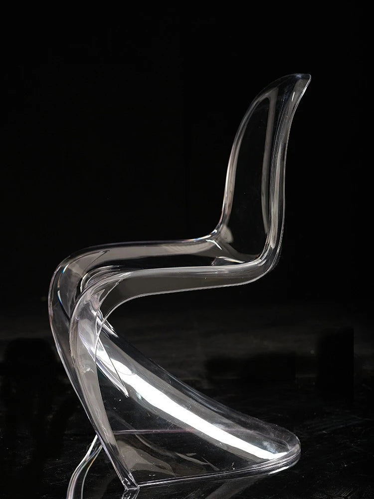 Nordic Modern Simple Creative Acrylic Plastic Dining Chair Red S Beauty Chair Crystal Transparent Pandong Chair Wow