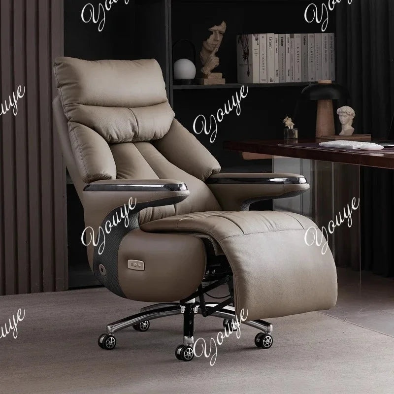 P A63 Heating Massage Office Chairs Ventilation Leather Relaxing Portable Desk Chair Recliner Nordic Comfy Silla Home Office