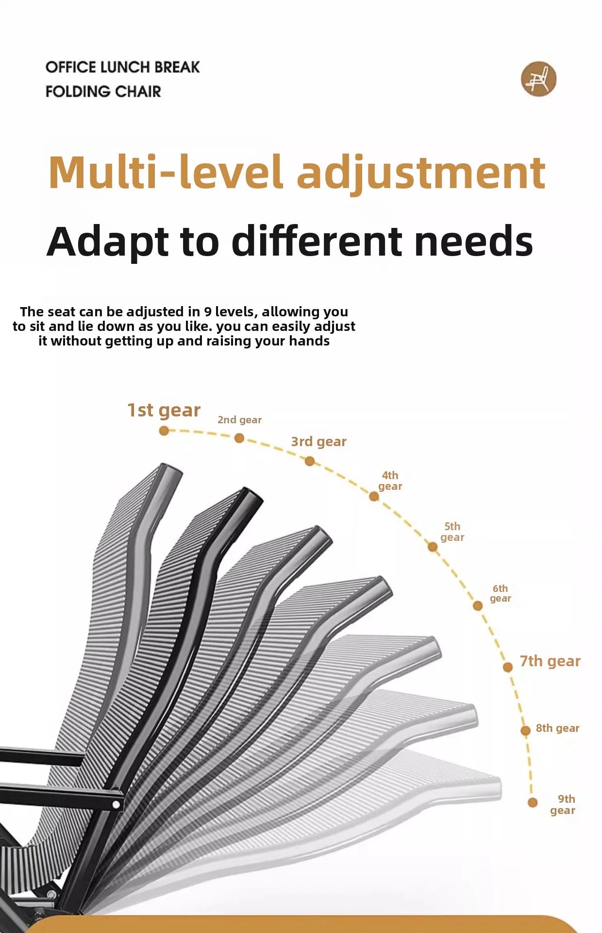 recliner lunch break folding office chair nap can lie down dual-purpose backrest computer chair couch