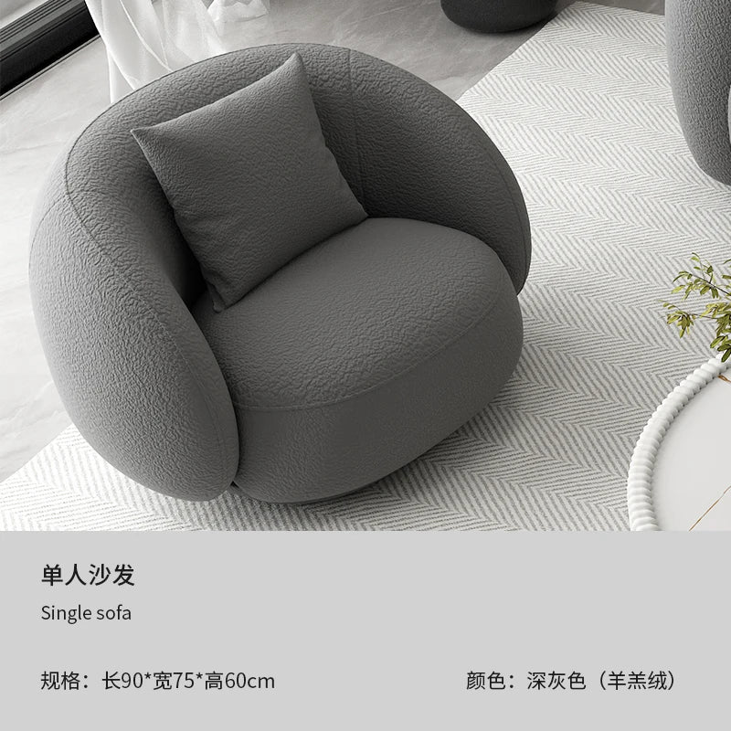 Modern Minimalist Living Room Sofa Berber Fleece Double lounge living room sofas elegant comfortable wohnzimmer sofas furnitures