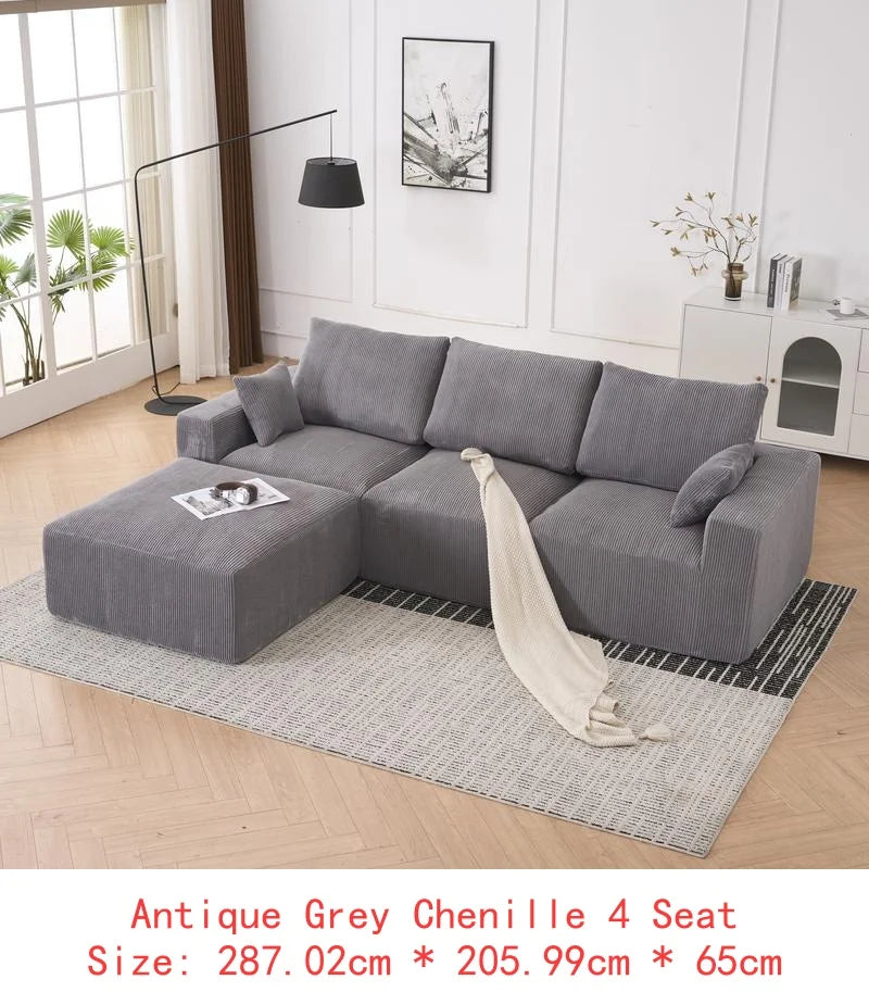 Modular U-Shaped Boneless Sectional Sofa for Living Room - 113