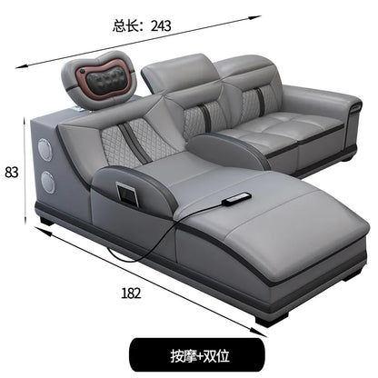 Luxury Wood Nordic Living Room Sofas Cozy Relaxing Recliner Armchair Sofas Floor Daybed Massage Woonkamer Banken Home Furniture