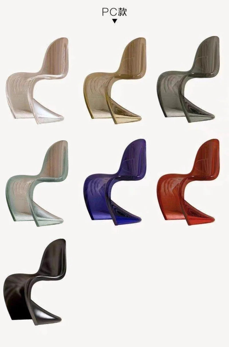 Acrylic transparent chair simple household light luxury high-end dining table chair makeup chair Pan Dong chair