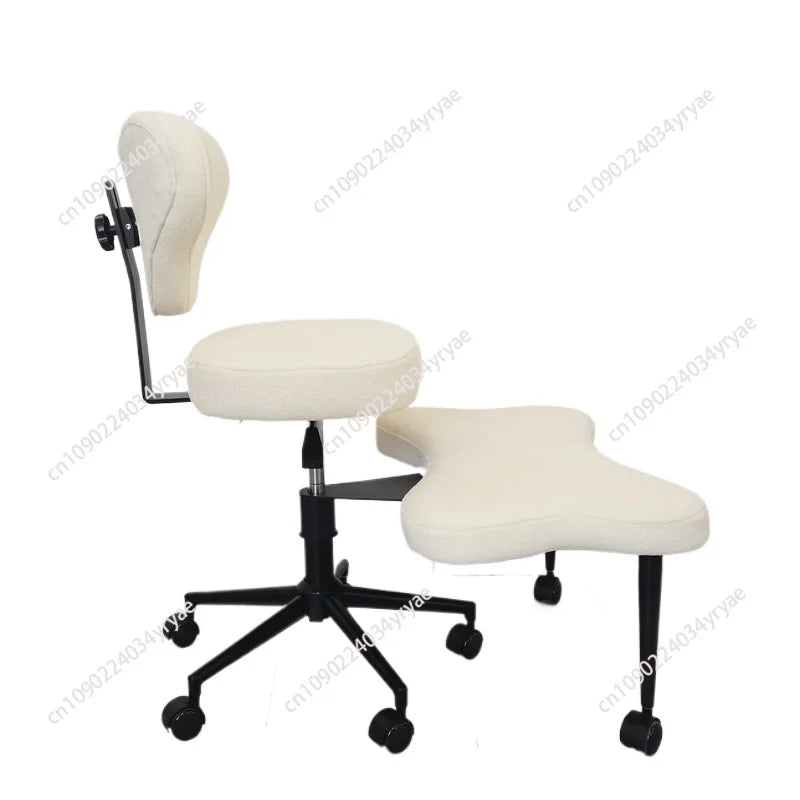 Cross Leg Chair - Meditation Chair with Wheels, ADHD Chair, Height Adjustable Seat, Adjustable Footstool