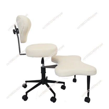 Cross Leg Chair - Meditation Chair with Wheels, ADHD Chair, Height Adjustable Seat, Adjustable Footstool