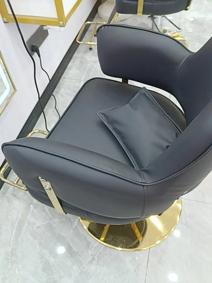Simple Stainless Steel Barber Chairs Beauty Salon Chair Home Liftable Rotating Hairdressing Chair Professional Salon Furniture