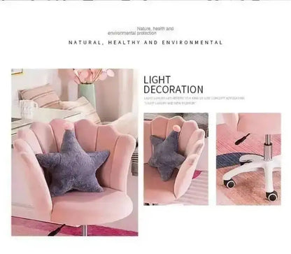 for Velvet Office Chair for Company Rotatable Soft Backrest Chair with Wheels Simple Creative Office Chairs E-sports Room