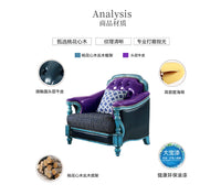 American first-layer leather sofa combination simple household solid wood corner villa L-shaped sofa