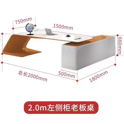 Modern simple class desk baking paint general manager boss table atmospheric office light luxury fashion desk boss table