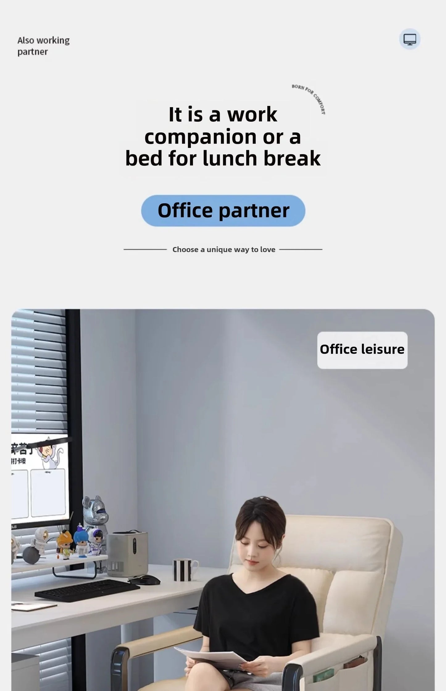 Reclining chair office lunch break folding chair computer chair can sit and lie down dual-purpose lazy sofa chair with backrest