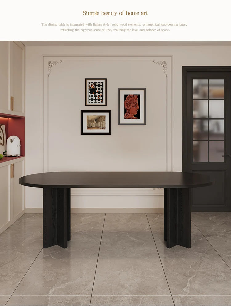 HTT oval dining table and chairs retro living room modern light luxury dining room rock slab home accessories