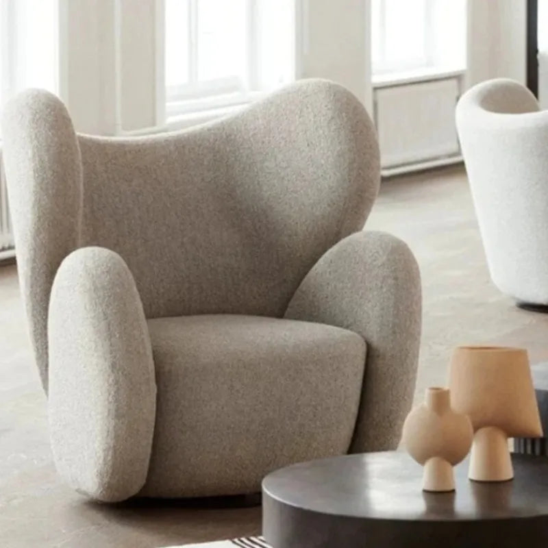 Nordic Lounge Armchair Rocking Chair Living Rooms Modern Individual Armchairs Design  Accordion Dinning Salon Sedie Da Furniture