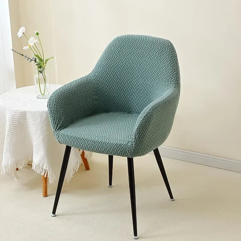 1/2pcs Jacquard Chair Covers High Arm Dining Chair Cover Elastic Chair Seat Slipcover Protector for Wedding Living Room Home