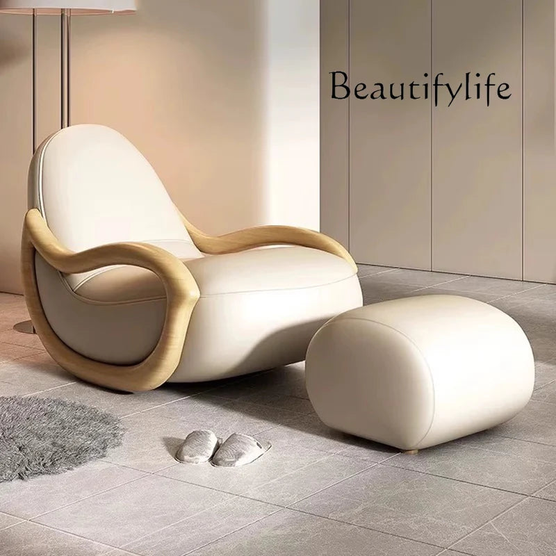 Italian Support Living Room Chairs Simple White Lazy Designer Recliner Chairs Armchair Sofa Comfy Fauteuil Salon Home Furnitur