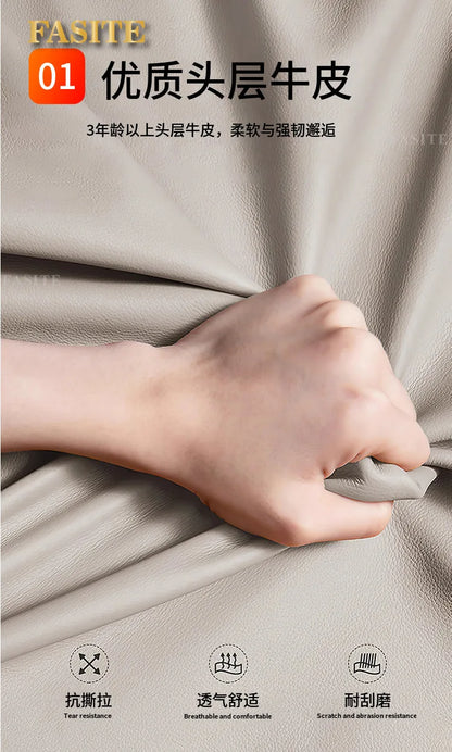 Light luxury lunch break reclining office seat leather class chair comfortable sedentary electric home massage boss