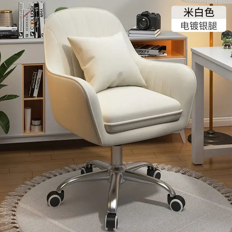 Home Computer Chair Girl's Bedroom Backrest Lift Swivel Chair College Student Dormitory Study Chair Comfortable Office Chairs