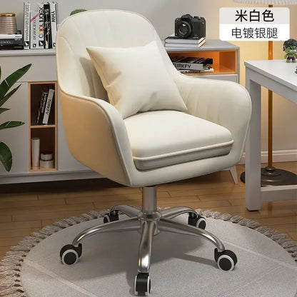 Home Computer Chair Girl's Bedroom Backrest Lift Swivel Chair College Student Dormitory Study Chair Comfortable Office Chairs