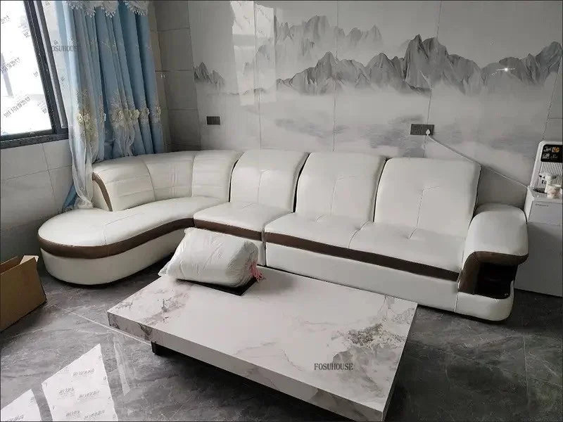 Design Artificial Leather Living Room Sofa Corner Combination Luxury Sofas Living Room Personality Home Furniture