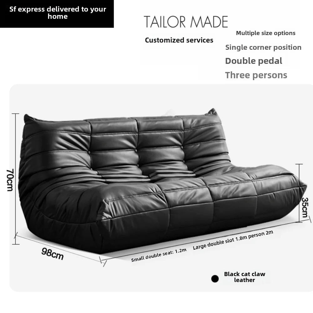 Caterpillar sofa three-person togo full sponge high rebound Internet celebrity living room leisure area sofa famous small sofa