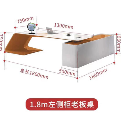 Modern simple class desk baking paint general manager boss table atmospheric office light luxury fashion desk boss table
