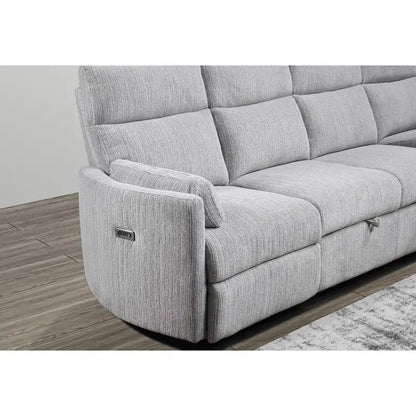 Grey Sleeper Sofa with Storage Chaise Lounge, Versatile Design for Living Room or Guest Room, Compact and Stylish Furniture