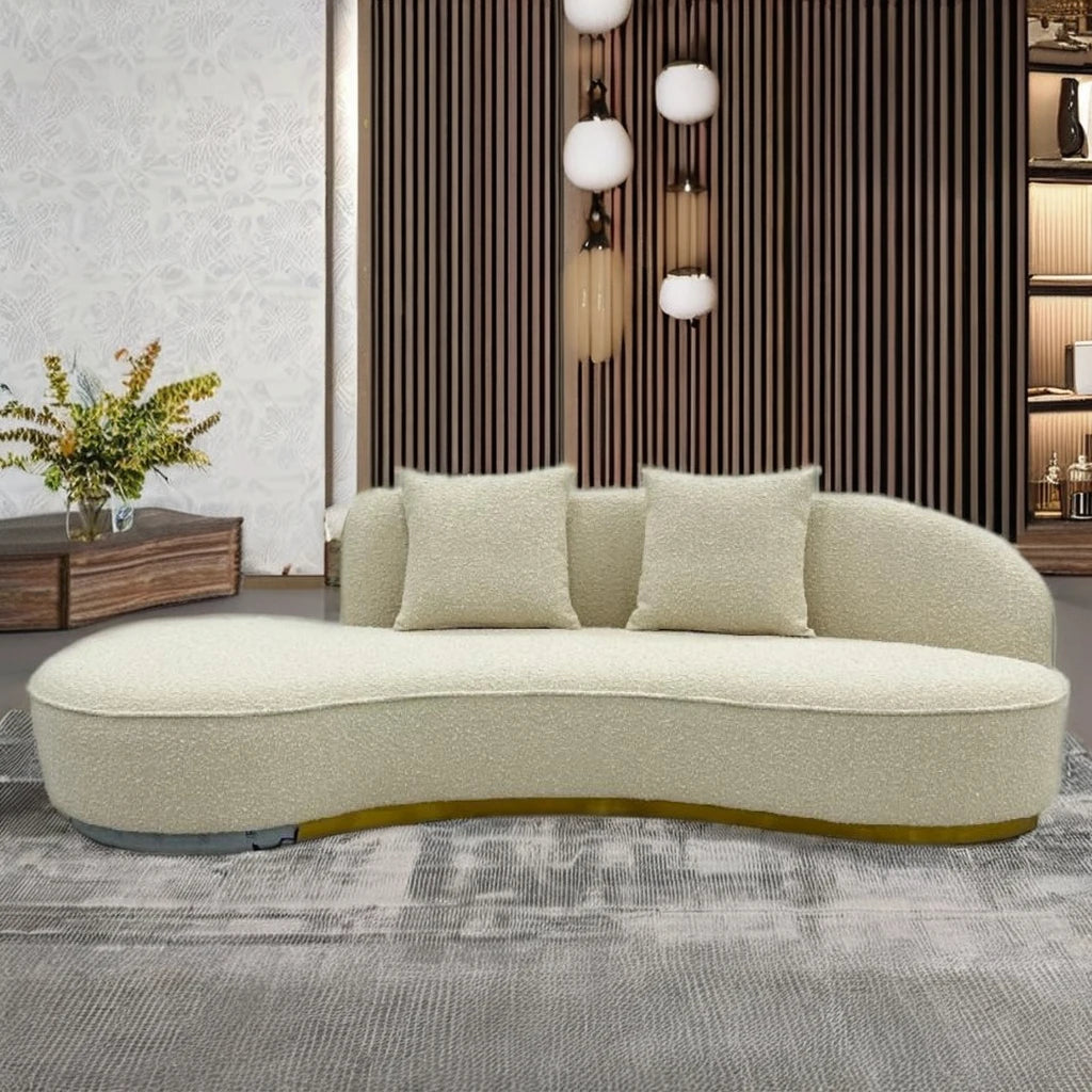 Modern Indoor Home Fabric Sofa Set For Living Room Sponge Filled Sofa Set With Stainless-steel Frame