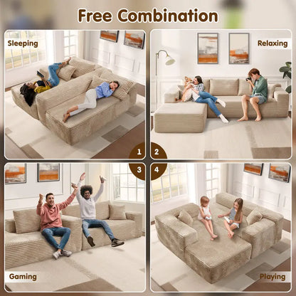 Modern Giant Memory Foam Vacuum-Compressed Sofa Bed Couch Built-Up Style for Living Room Bedroom Fabric Upholstery for Hotels