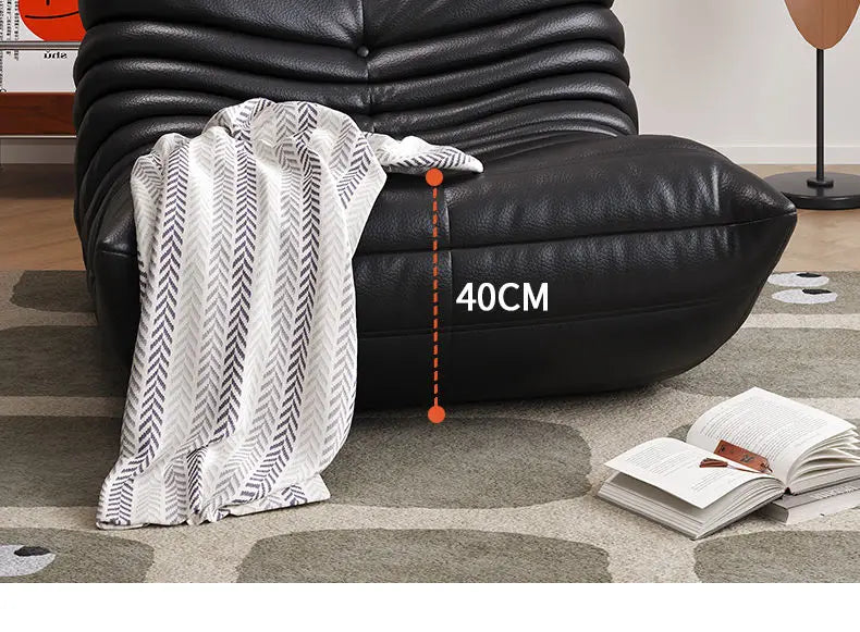 Caterpillar leather sofa togo lazy sofa can lie down and sleep modern light luxury single recliner living room sofa