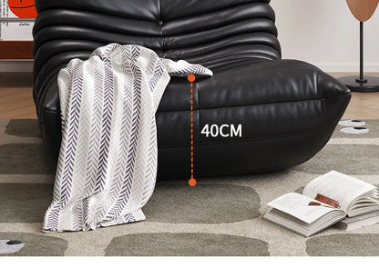 Caterpillar leather sofa togo lazy sofa can lie down and sleep modern light luxury single recliner living room sofa