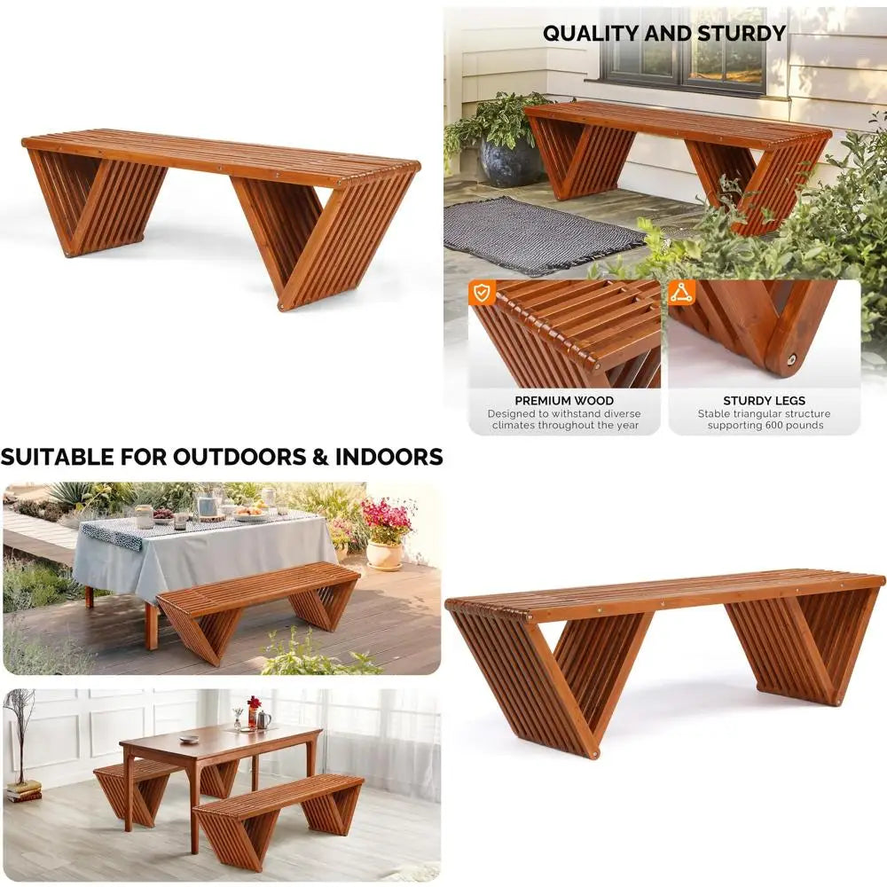Banc de patio tout temps 63 pour véranda, cour, parc et jardin, capacité de 600 lb
