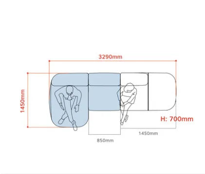 Curved sofa minimalist designer large corner fabric sofa combination