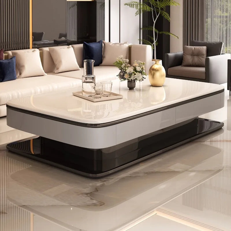 Design Simple Coffee Table Clear Italian Hardcover Floor Coffee Table Glam Unique Wohnzimmer Tisch Home Furniture Accessories