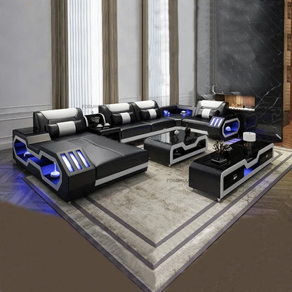 Nordic Simple Living Room Sofas Luxury KTV Audio-visual Room with Light Sofa Designer Living Room Furniture Home Music Sofa Bed