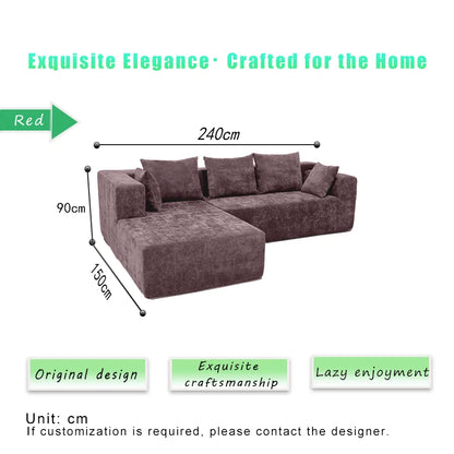 Foam Modular Vacuum Upholstery Reclining Chaise for Living Room Apartment Compact Fabric Sofa in Box Sponge Compressed Sofa Bed