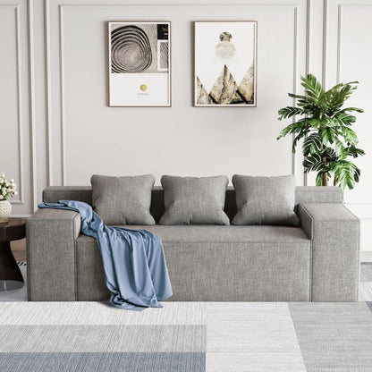 Modular Sectional Sofa, Corduroy Lounge Sofa with Movable Cushions, Modular Couch for  Living Room, Bedroom, Apartment