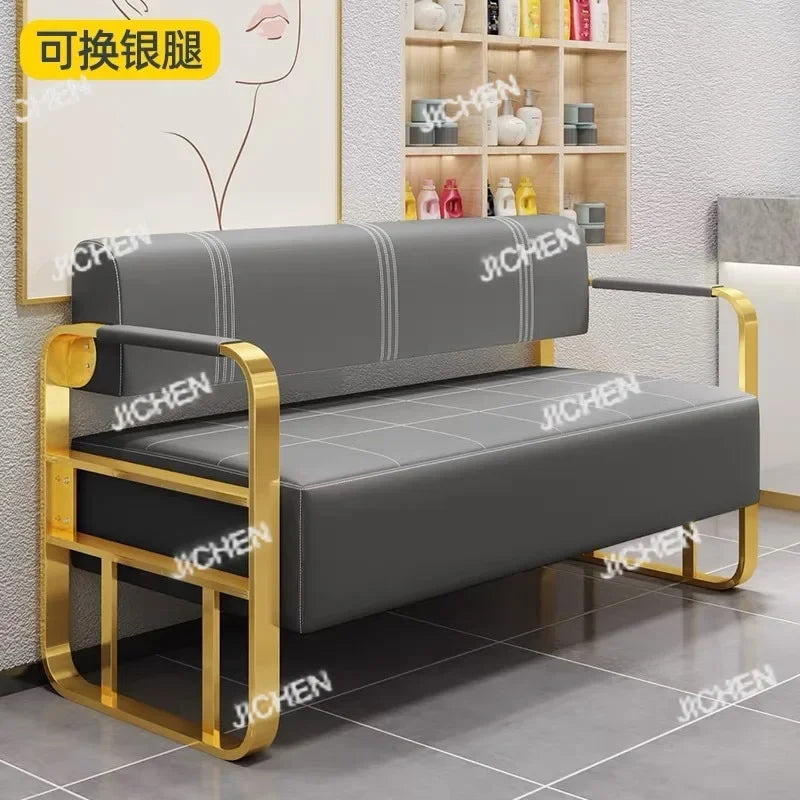 Barber Shop Waiting Chair Internet Celebrity Small Sofa Beauty Salon Simple Light Luxury Sofa Clothing Store Reception