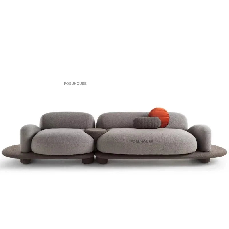 Italian Fabric Living Room Sofa Design Pebble Sofa Bed Modern Creative Recliner Corner Sofa Bed European Home Furniture