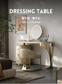 light luxury French luxury stone dresser chest cabinet integrated solid wood modern bedroom high-end makeup table